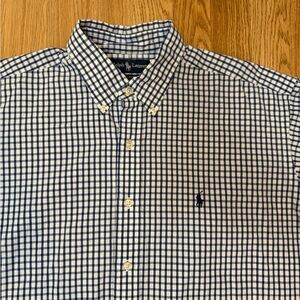Ralph Lauren Men's Blue Checkered Shirt